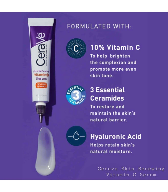 سرم ویتامین سی سراوی CeraVe مدل Skin Renewing حجم ۳۰ میلی لیتر(ارسال رایگان)