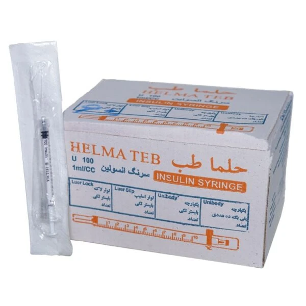 سرنگ انسولین لوئرلاک حلما گیج 29 سرپیچی(بسته 60عددی)