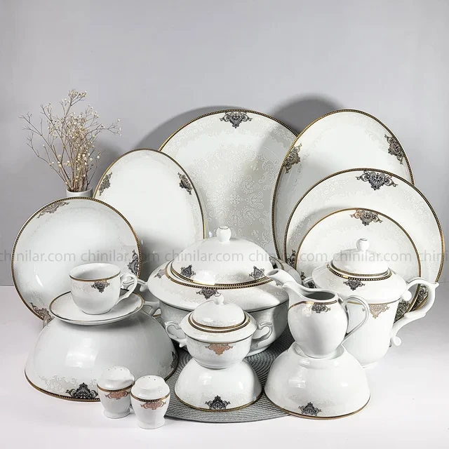 سرویس 12 نفره 60 پارچه طرح یسرا چینی تقدیس