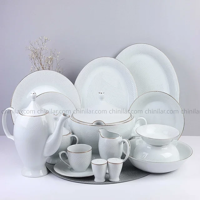 سرویس 12 نفره 60 پارچه طوس چینی طرح میلان