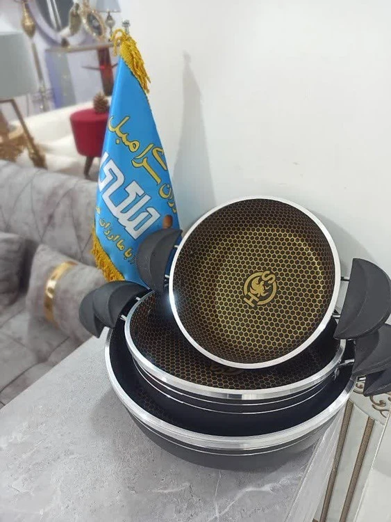 سرویس 3 عددی تابه دو دسته زنبوری S H