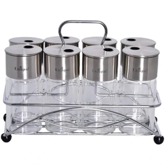سرویس ادویه یونیک unique استیل 8 عددی UN-1624