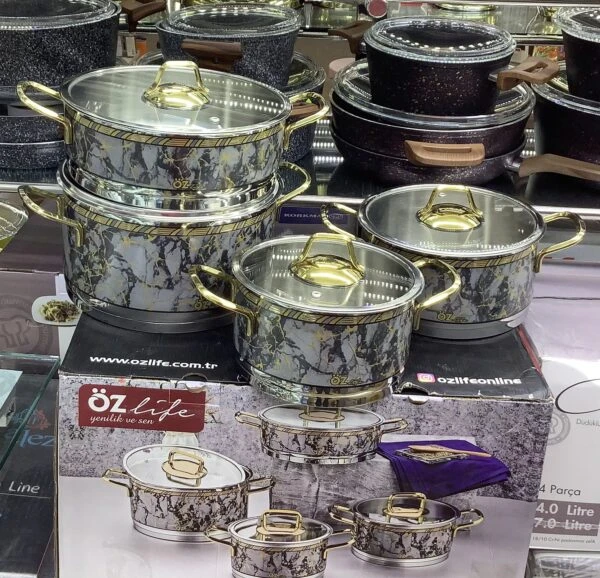 سرویس استیل ٨ پارچه طرح دار مارک اوز لایف کد 475 اصلی