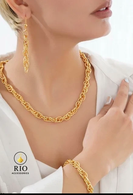 سرویس جواهرات زنانه مدل طنابی