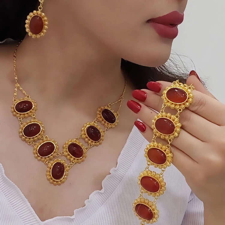 سرویس جواهری زنانه، جنس خارجی، در2رنگ جذاب💍