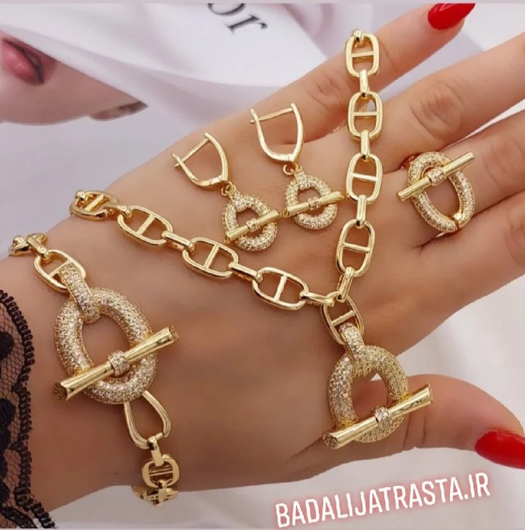 سرویس جواهری زنانه نگین اتریشی برند پرنس