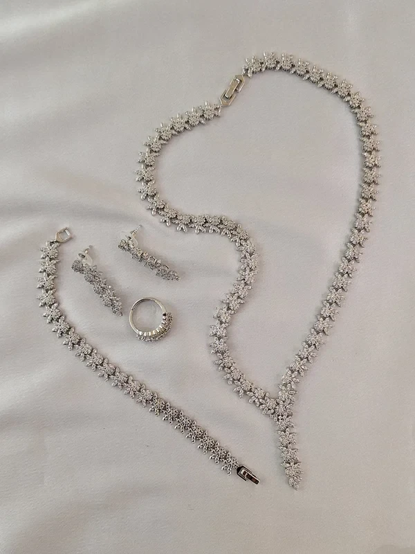 سرویس جواهری گل ریز آبکاری طلای وارداتی کد 240154
