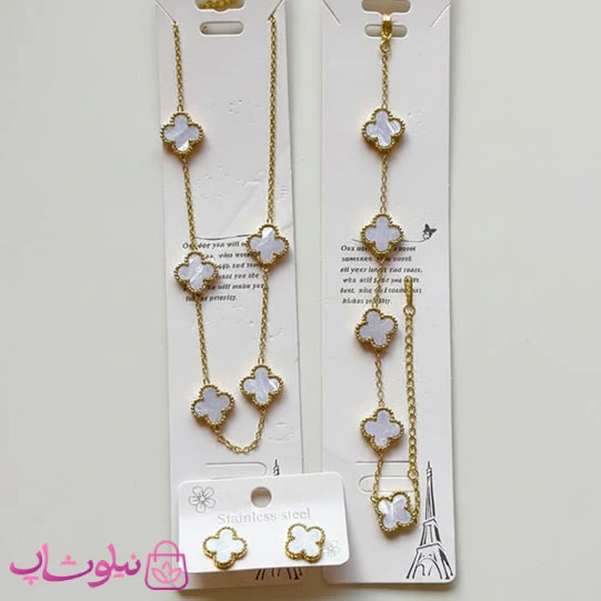 سرویس زنانه مدل ونکلیف سفید کد 2991