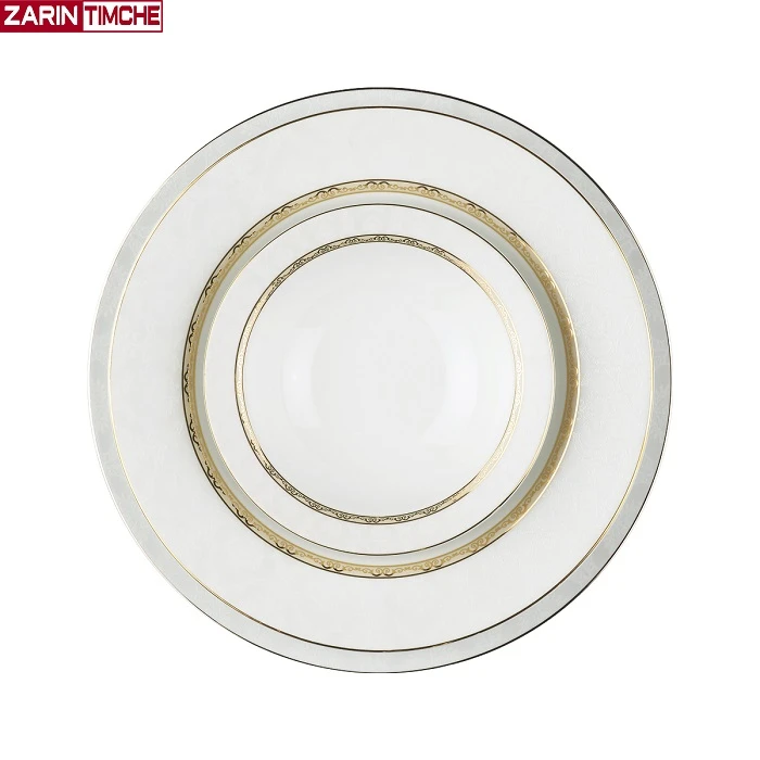 سرویس شش نفره چینی زرین مدل هدیه طلایی
