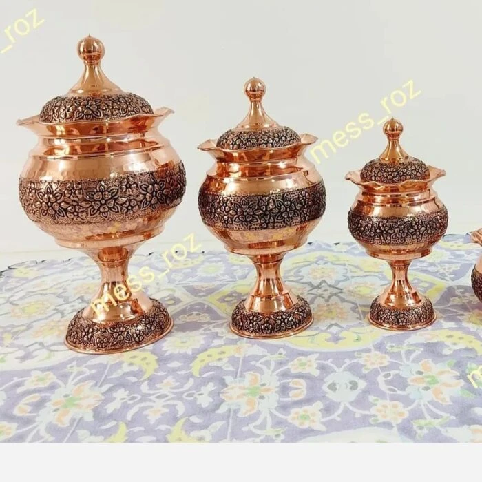سرویس شکلات، آجیل و قندان مسی نانو ارسال رایگان