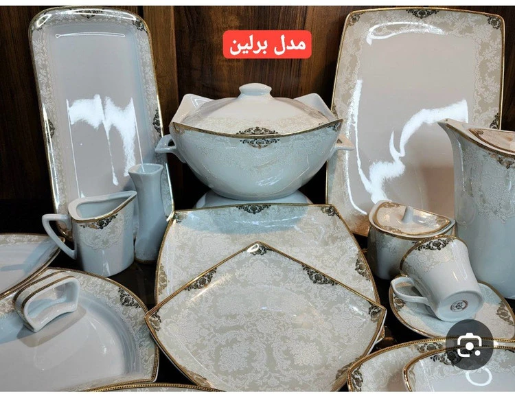 سرویس غذاخوری 12 نفره 104پارچه چینی پردیس مدل برلین