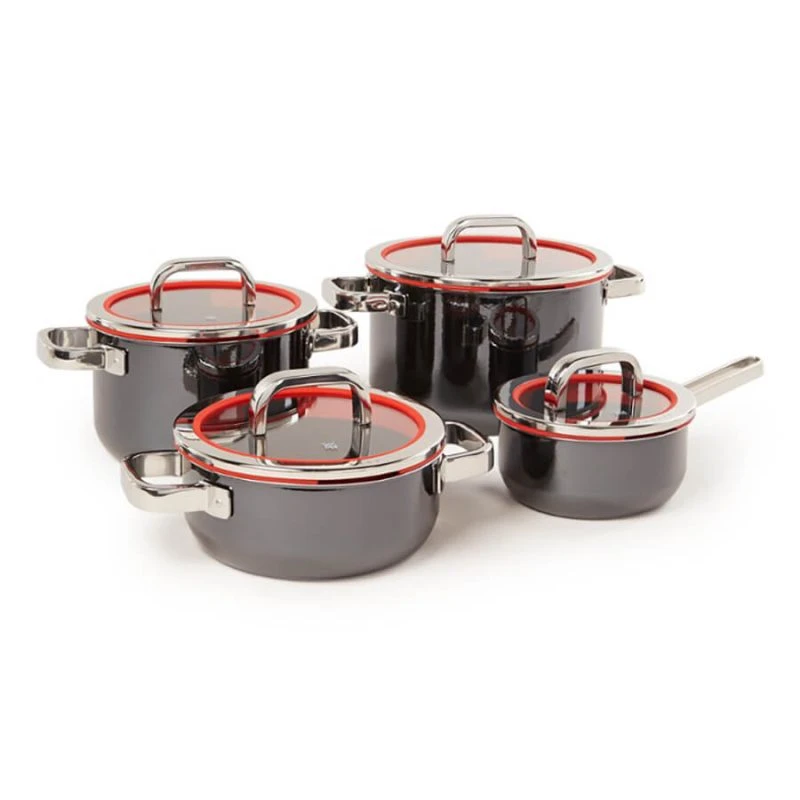 سرویس قابلمه 8 پارچه برند WMF مدل FUSIONTEC Functional Black