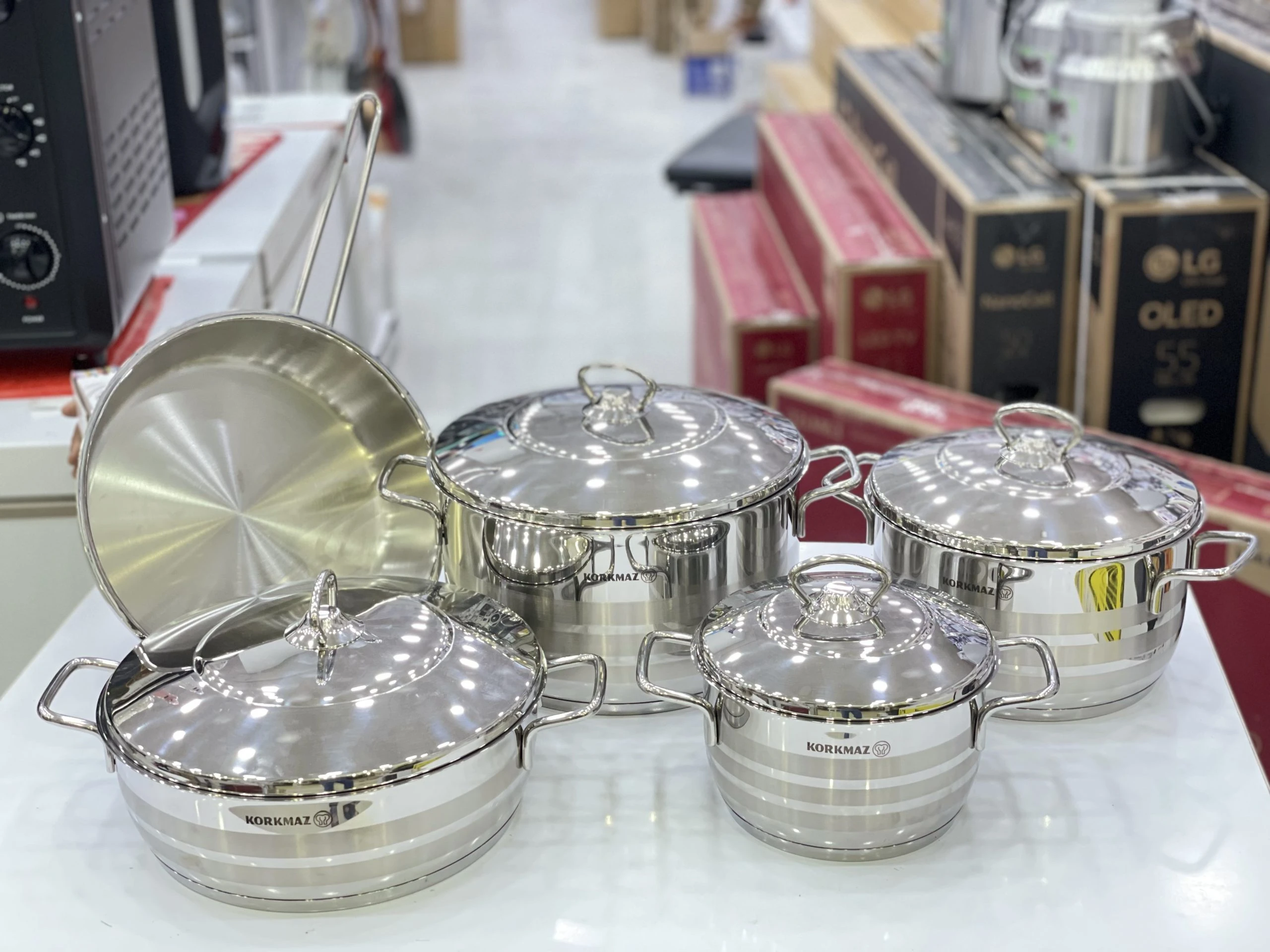 سرویس قابلمه استیل 9 پارچه کرکماز اصلی مدل Astra A1900