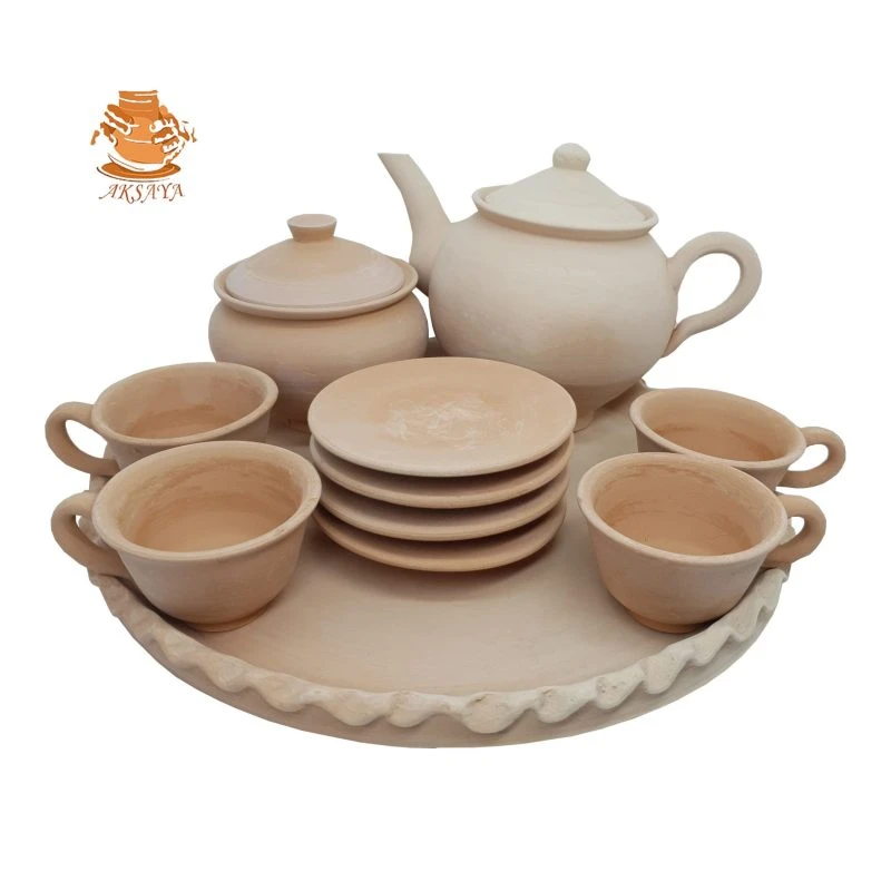 سرویس قهوه خوری سفالی مدل کاپ قهوه ۱۳ پارچه