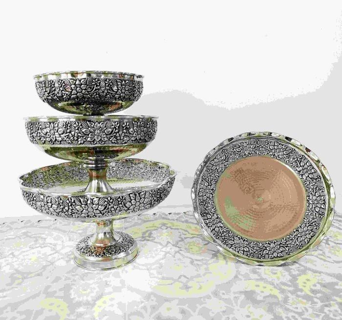سرویس پذیرایی مسی 4 تیکه کروم نانو ارسال رایگان