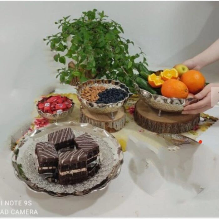 سرویس پذیرایی مسی 4تیکه روکش کروم ارسال رایگان