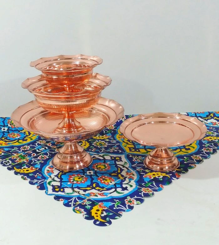 سرویس پذیرایی مسی ۴ تیکه،نانو ارسال رایگان