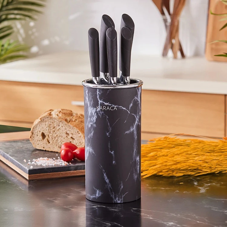 سرویس چاقو karac کاراجا ترکیه مدل black marble
