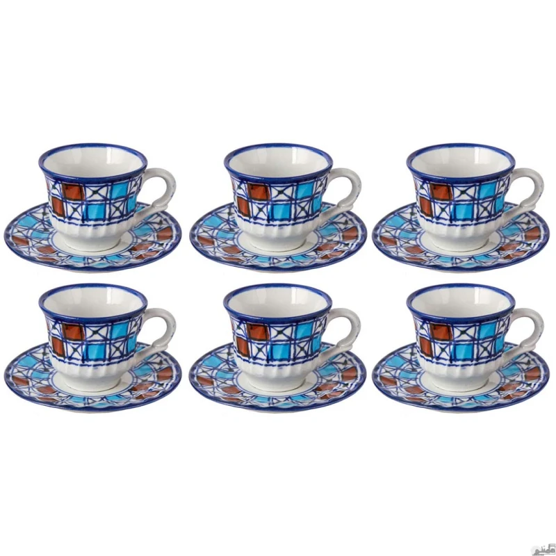سرویس چای خوری چینی طرح شطرنجی