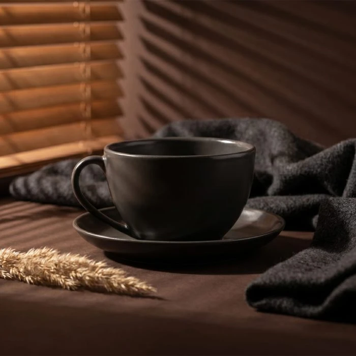 سرویس چینی لته خوری 12 پارچه مشکی