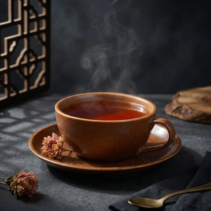سرویس چینی کاپوچینو خوری 12 پارچه قهوه‌ای پوینت کالر