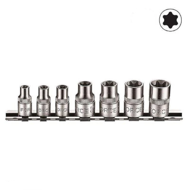 سری بکس ریلی ستاره ای 3/8 و 1/4 درایو 7 مدل F3074 عددی FORCE