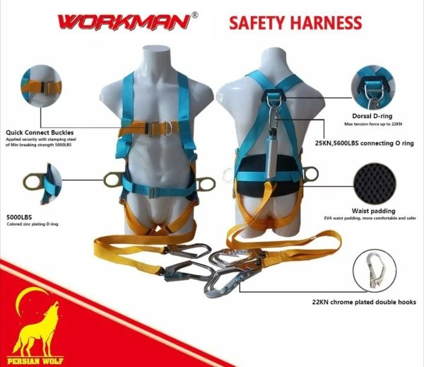 سری جدید هارنس ورکمن اصلی پرشین ولف مدل:Full Body Harness WK JY-60
