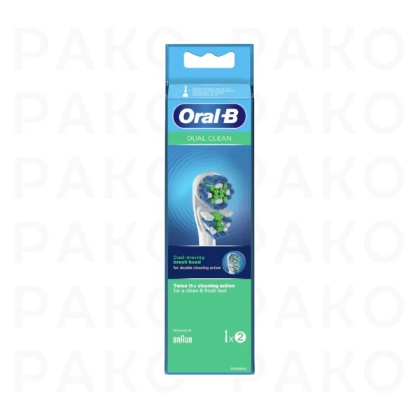 سری یدک مسواک برقی اورال بی مدل Dual Clean بسته 2 عددی