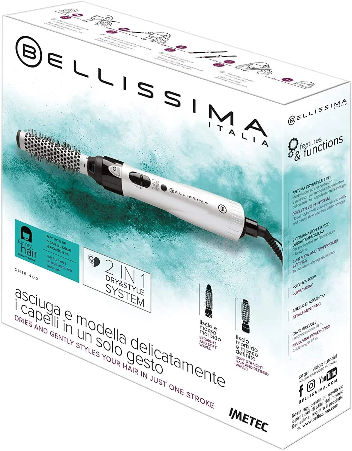 سشوار برسی Bellissima GH16 400 دوکاره سفارش اروپا | آمازونیکس