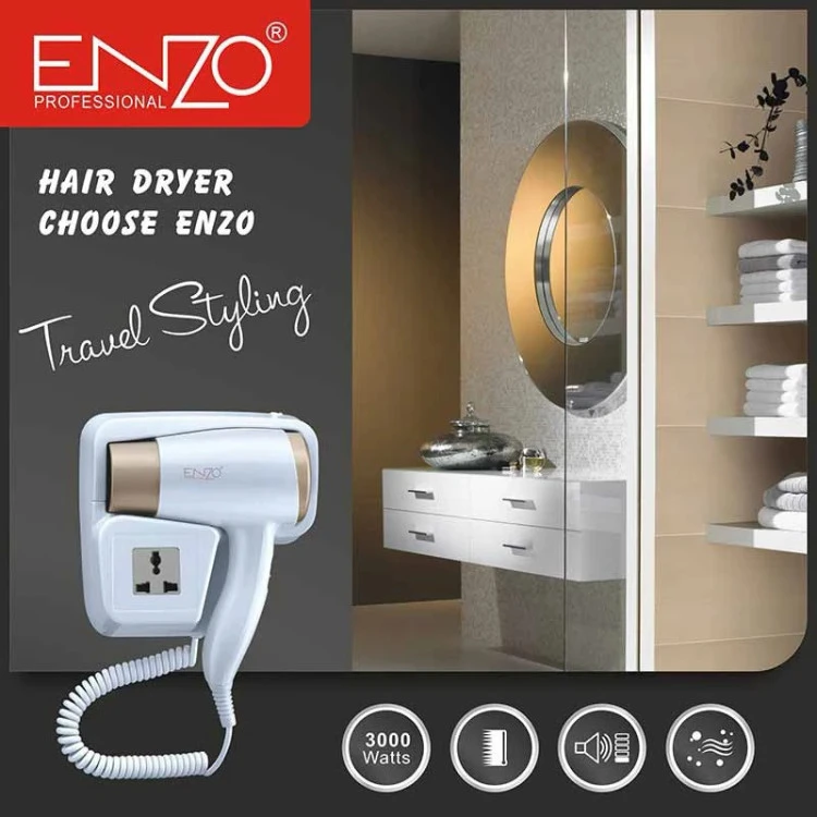 سشوار دیواری یا هتلی انزو ENZO PROFESSIONAL SALON ITALY EN-6622