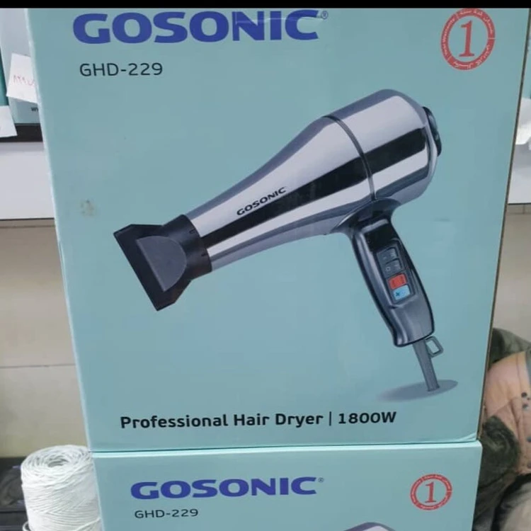 سشوار گوسونیک مدل 224 تمام استیل دکمه بغل بسیار قوی 1600 وات گاسونیک gosonic