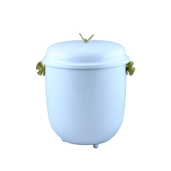 سطل خمره ای درب دار مدل پروانه سفید کد W-422