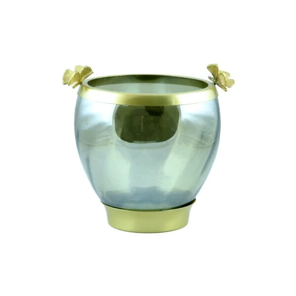 سطل خمره‌ای موجی مدل کریستال برنجی کد B-417-1