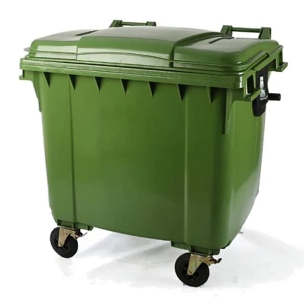 سطل زباله درب دار 660 لیتری