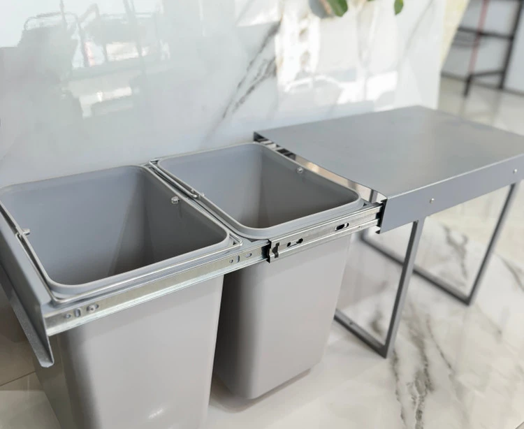 سطل زباله دو قلو کابینت