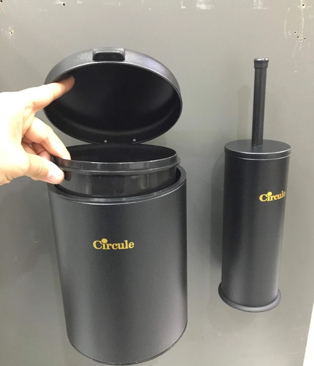 سطل وبرس دیواری استیل