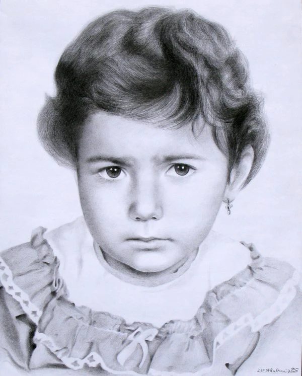 سفارش نقاشی سیاه قلم پرتره