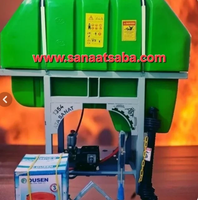 سم پاش پشت تراکتوری اس کی آ S.K.A ظرفیت 400 لیتر و 150 بار فشار مخزن طبرستان با بوم ۱۲ متری گارانتی 6 ماهه