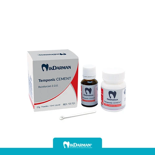 سمان موقت زینک اکساید اوژنول مشابه Kemdent (تقویت شده) 25گرم پودر,10میل مایع