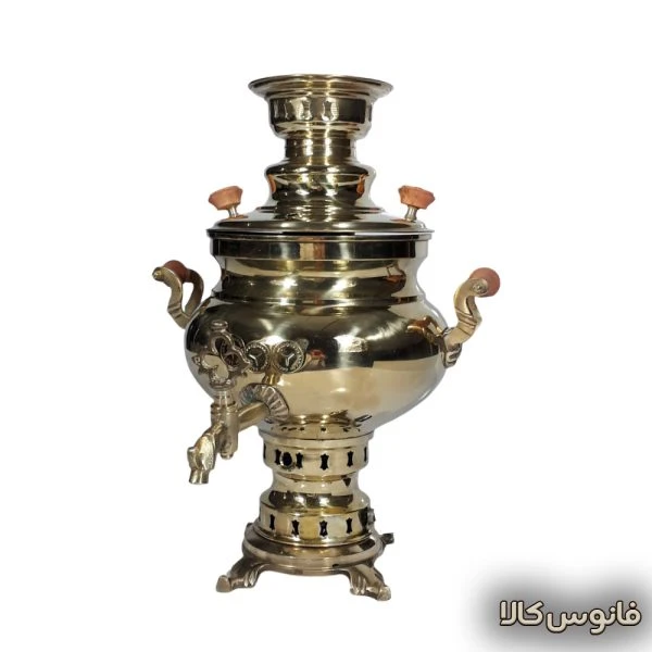 سماور زغالی برنجی ۶ لیتری