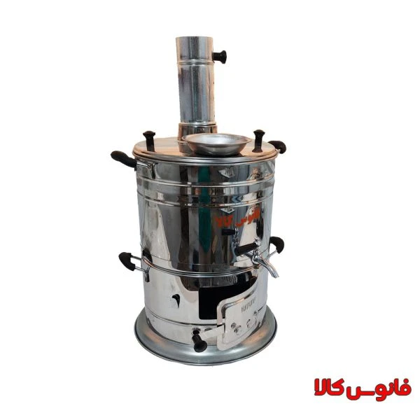 سماور زغالی ۸ لیتر ۴ دسته