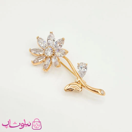 سنجاق سینه ژوپینگ مدل گل کد 2791