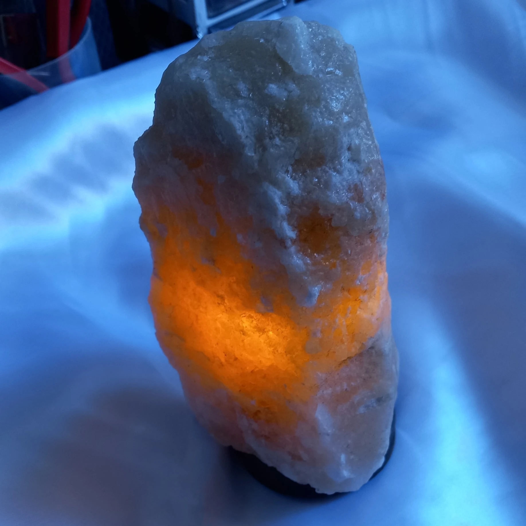 سنگ نمک هیمالیا طبیعی رومیزی چراغ دار مناسب چراغ خواب