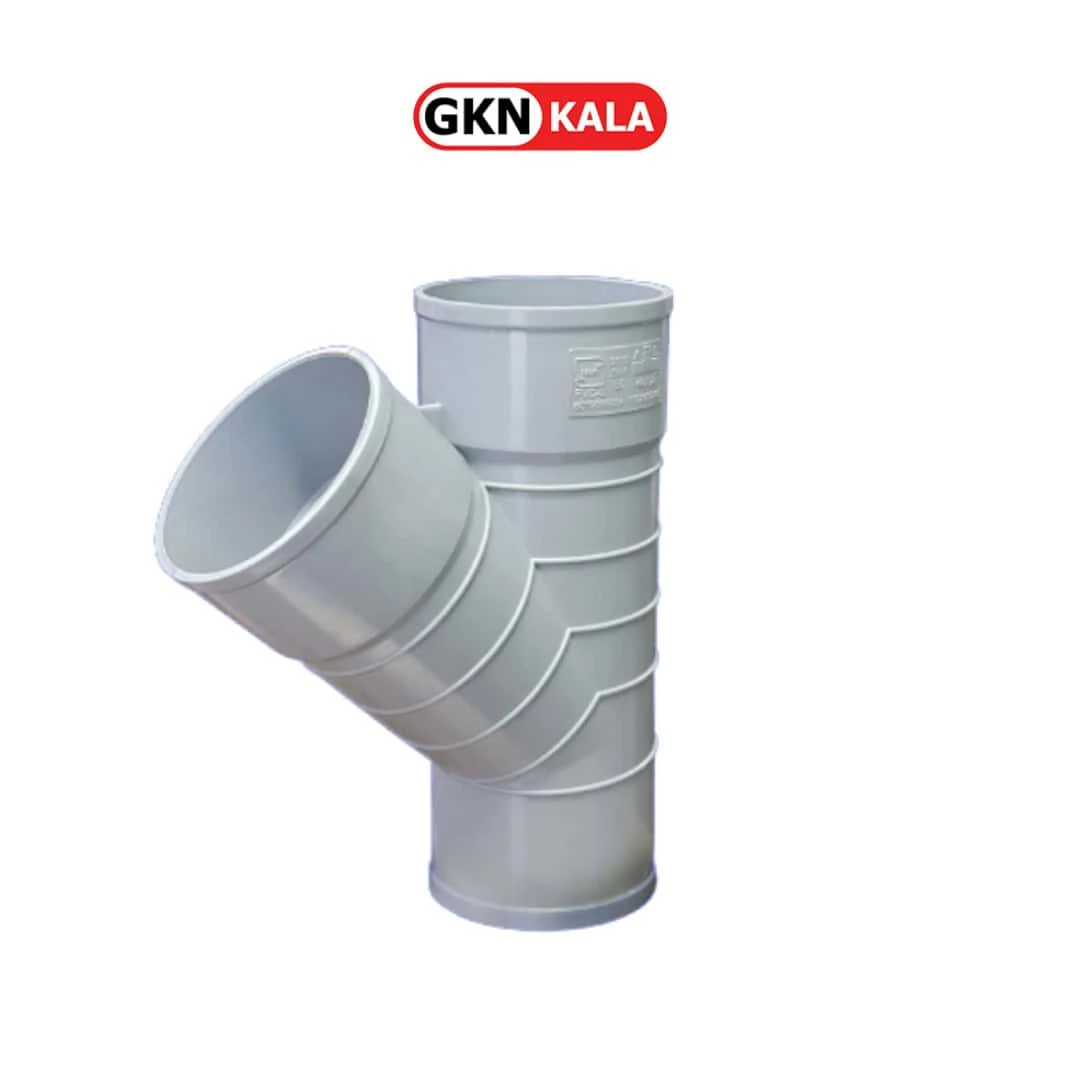 سه راه ۴۵ درجه pvc آذرلوله