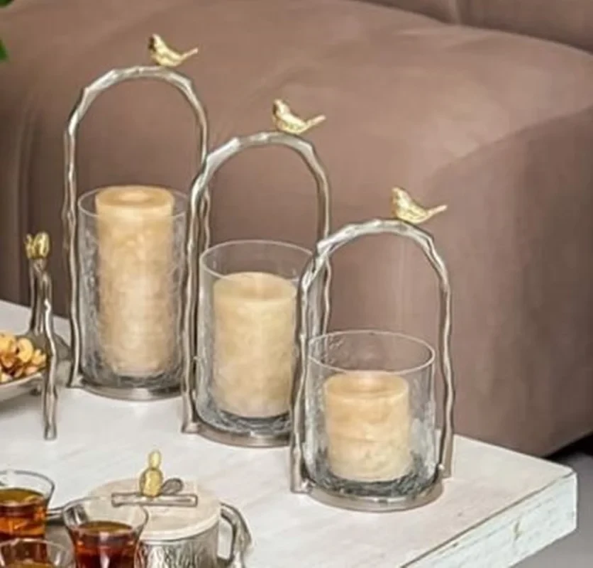 سه سایز شمعدان گنجشک