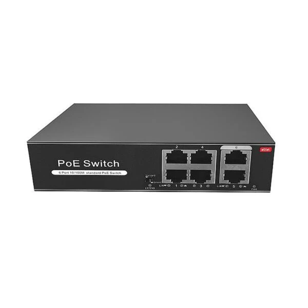 سوئیچ 4 پورت PoE هوشمند مدل H1064PSD – دارای 2 پورت Uplink و قابلیت PoE Watchdog