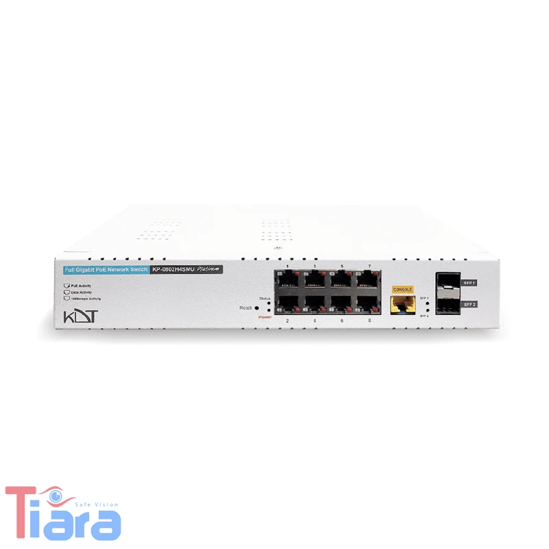 سوئیچ شبکه 10 پورت PoE کی دی تی مدل KDT KP-0802H4SMU