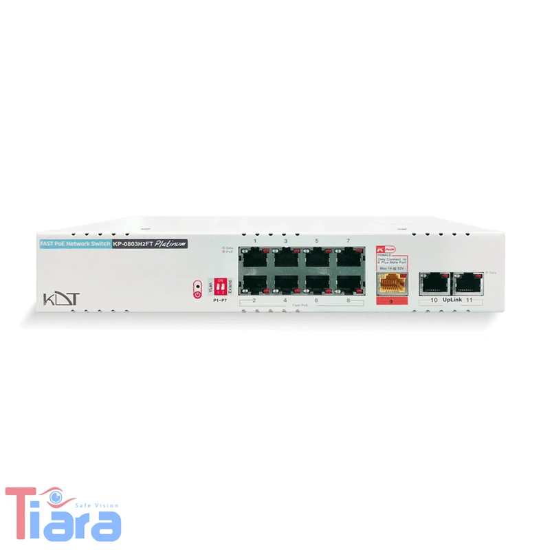 سوئیچ شبکه 11 پورت PoE کی دی تی مدل KDT KP-0803H2FT