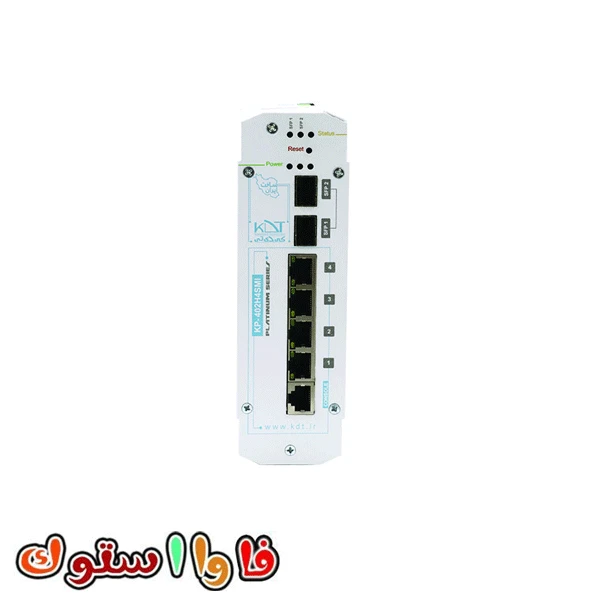 سوئیچ شبکه PoE صنعتی کی دی تی 4 پورت KP-0402H4SMIU