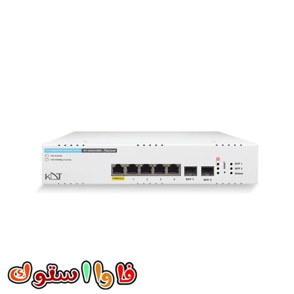 سوئیچ شبکه PoE کی دی تی مدل KP-0402H4SMU
